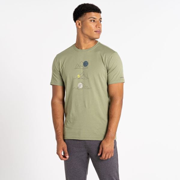 Pánské bavlněné tričko Dare2b EVIDENTIAL zelená