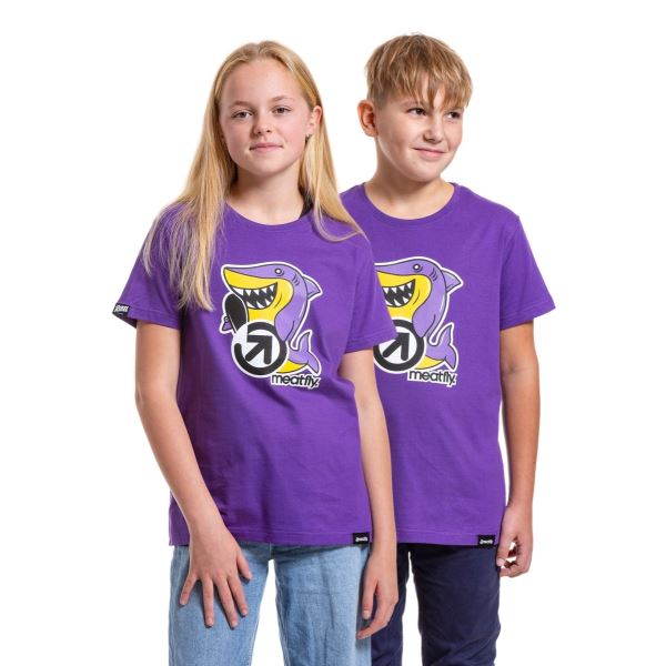 Dětské tričko Meatfly Sharky fialová