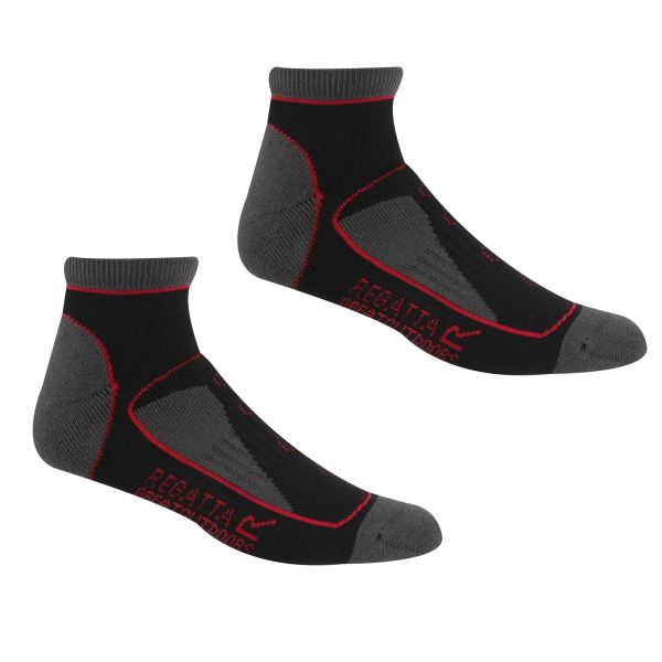 Dámské ponožky Regatta SAMARIS TRAIL černá/červená