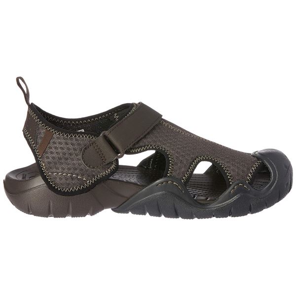 Pánské boty Crocs Swiftwater Sandal hnědá