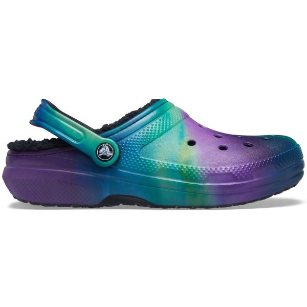 Dámské boty Crocs CLASSIC LINED černá/fialová