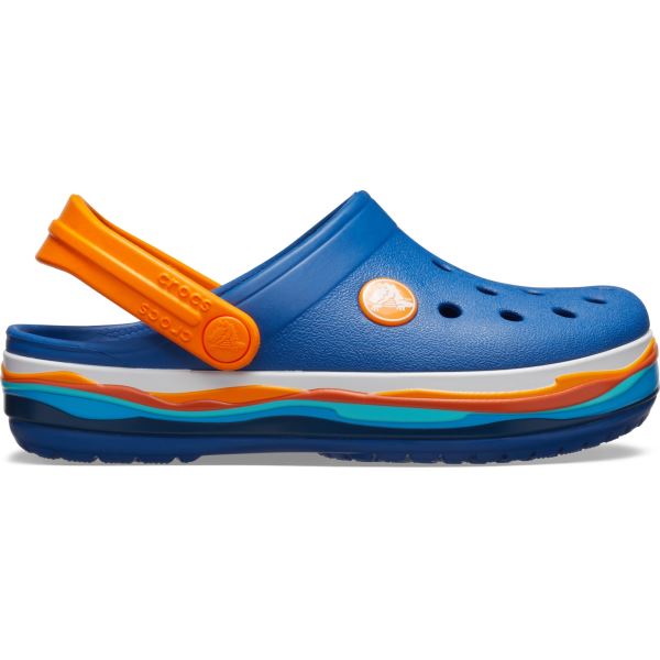 Dětské boty Crocs CROCBAND Wavy Band Clog K modrá
