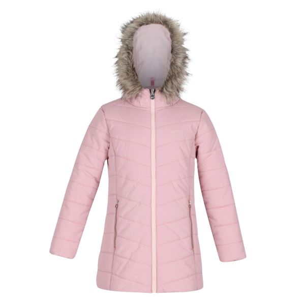 Dívčí prošívaný kabát Regatta FABRIZIA světle růžová