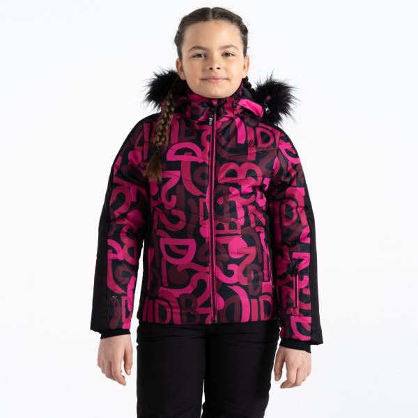 Dívčí lyžařská bunda Dare2b DING růžová/černá