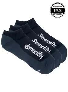Unisex ponožky Meatfly Boot Triple černá Unisex ponožky Meatfly Boot Triple černá