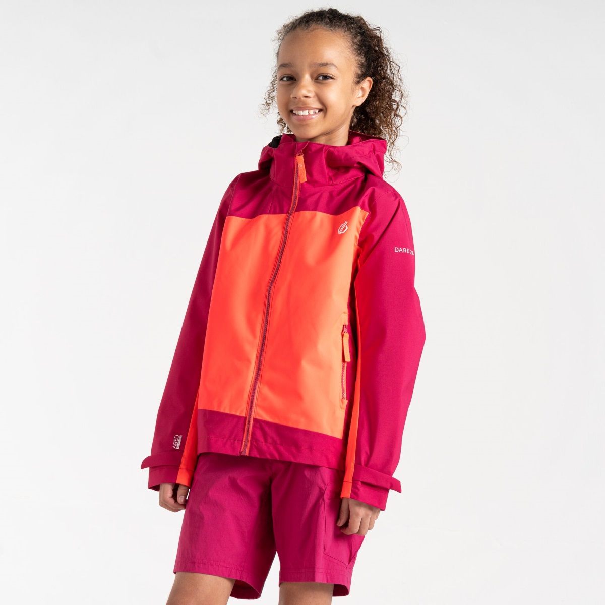 Dětská outdoorová bunda Dare2b EXPLORE oranžová/růžová 98-104