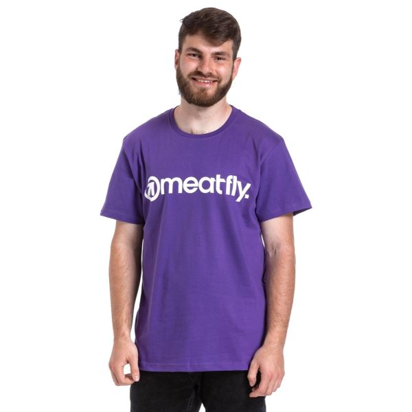Pánské tričko Meatfly MF Logo fialová