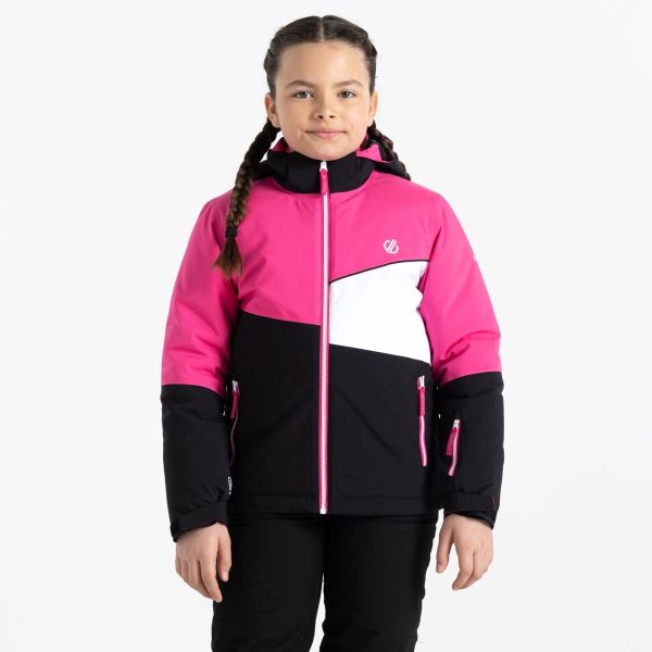Dětská zimní lyžařská bunda Dare2b STEAZY růžová/černá