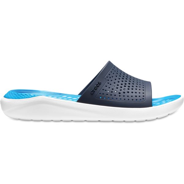 Unisex pantofle Crocs LiteRide Slide tmavě modrá/bílá