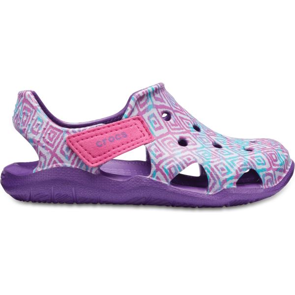 Dětské boty Crocs SWIFTWATER WAVE fialová/růžová