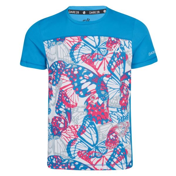Dětské funkční tričko Dare2b BUOYANT Tee růžová/modrá