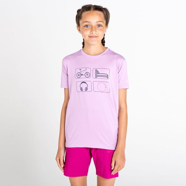 Dětské funkční tričko Dare2b RIGHTFUL světle růžová