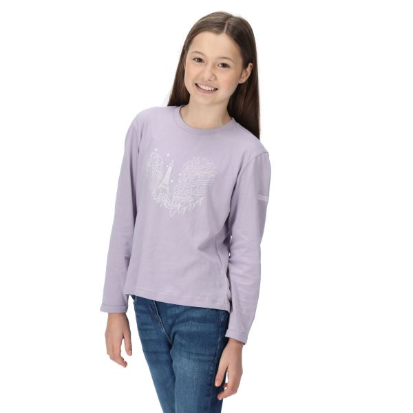 Dětské bavlněné tričko Regatta WENBIE III svělte fialová