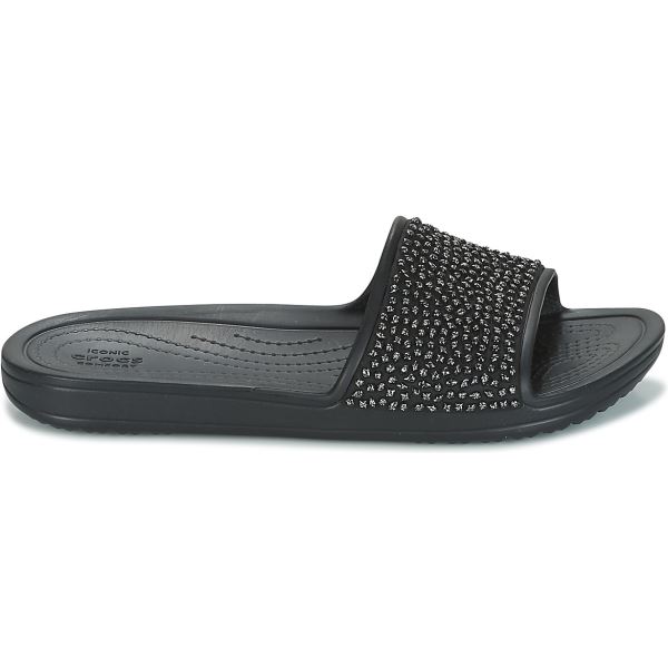 Dámské pantofle Crocs Sloane Embellished Slide černá