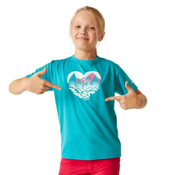 Dětské funkční tričko Regatta ALVARADO VIII tyrkysová