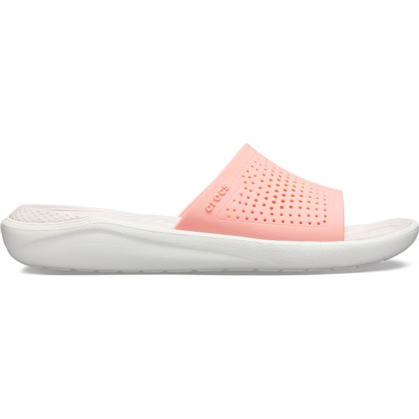 Dámské pantofle Crocs LiteRide Slide melounově růžová/bílá