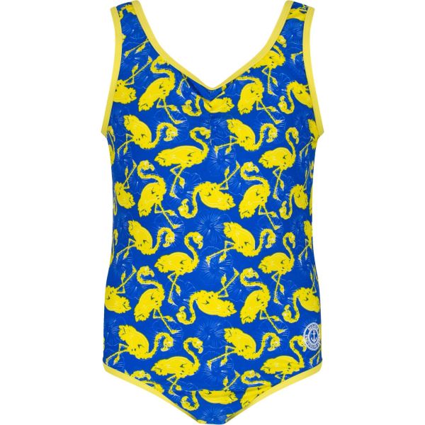 Dívčí jednodílné plavky Regatta DIVER modrá/žlutá