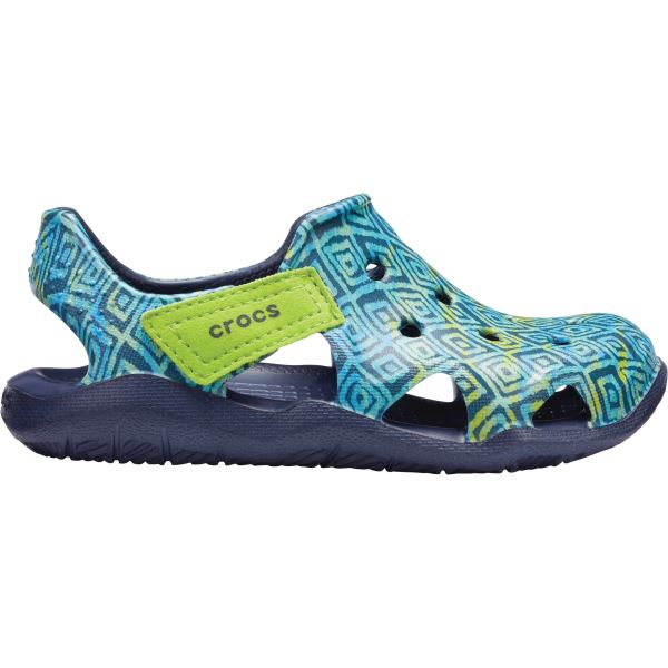 Dětské boty Crocs SWIFTWATER WAVE modrá/zelená