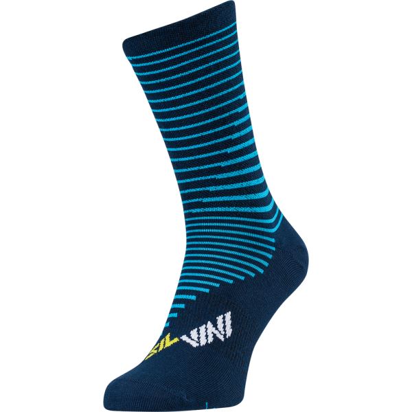 Unisex cyklo ponožky Silvini Ferugi tmavě modrá/žlutá