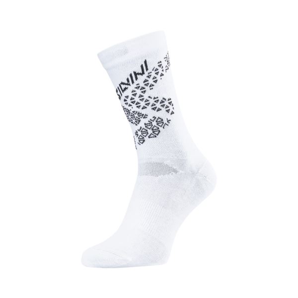 Unisex cyklo ponožky Silvini Bardiga bílá/černá