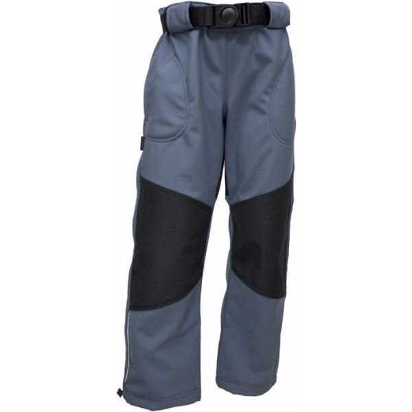 Dětské softshellové kalhoty Fantom s cordurou šedé