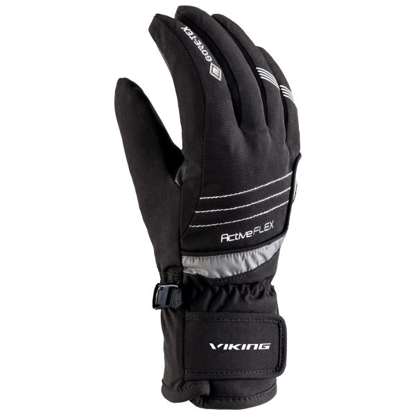 Dětské lyžařské rukavice Viking HELIX GTX černá/šedá