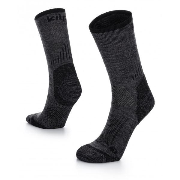 Unisex outdoorové ponožky Kilpi MIRIN-U s merino vlnou černá