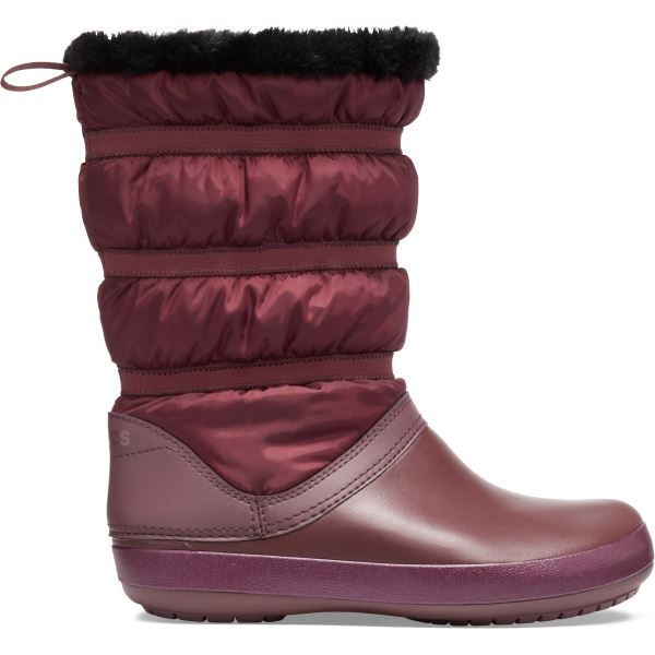 Dámské zimní boty Crocs CROCBAND Winter Boot vínově červená