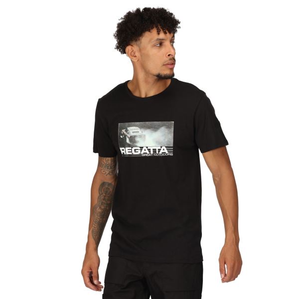 Pánské bavlněné tričko Regatta CLINE VII černá